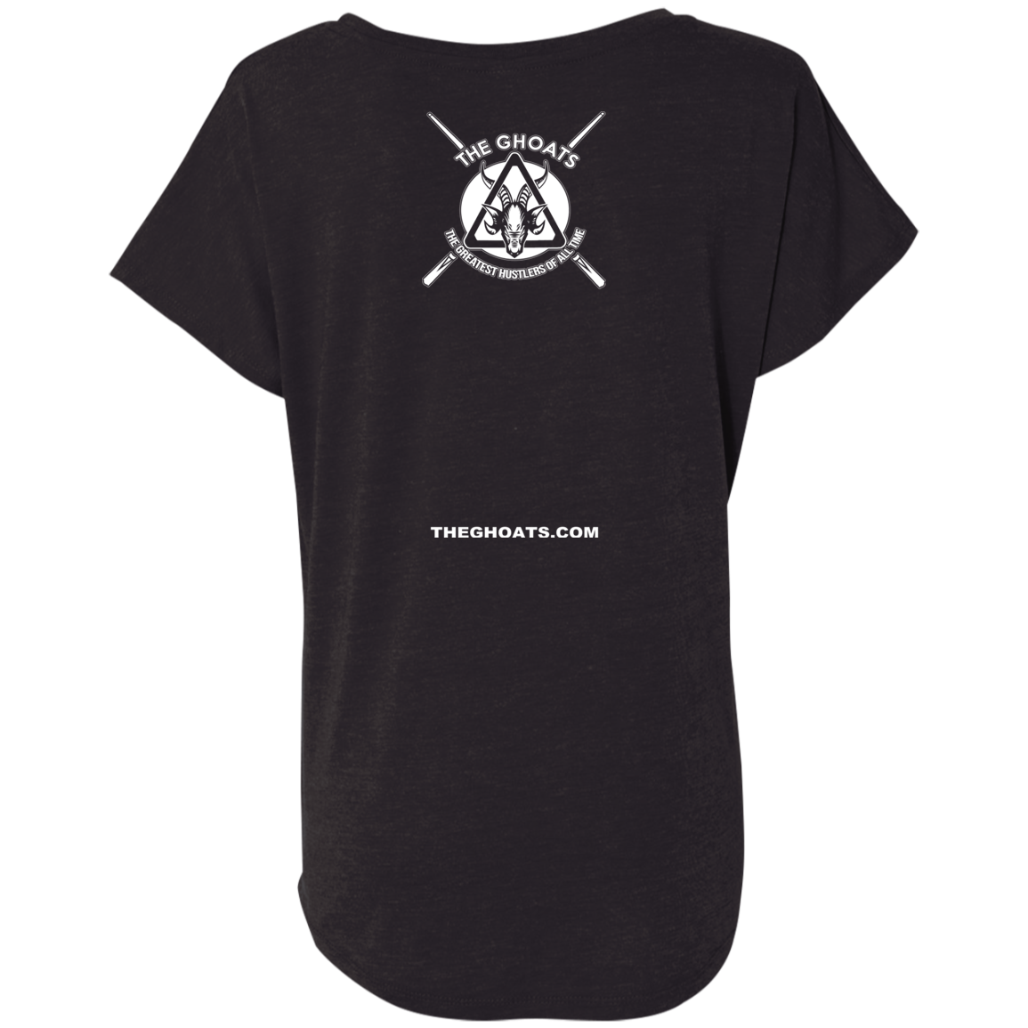 The GHOATS Custom Design #17. Inches From Greatness. Ladies' Triblend Dolman Sleeve