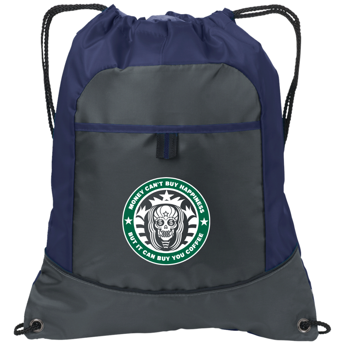 ArtichokeUSA Custom Design. Money Can't Buy Happiness But It Can Buy You Coffee. Pocket Cinch Pack