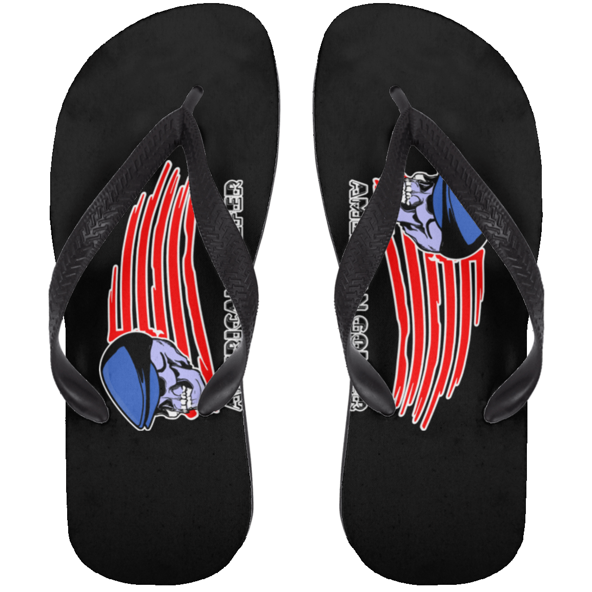 OPG Custom Design #12. Golf America. Male Edition. Adult Flip Flops