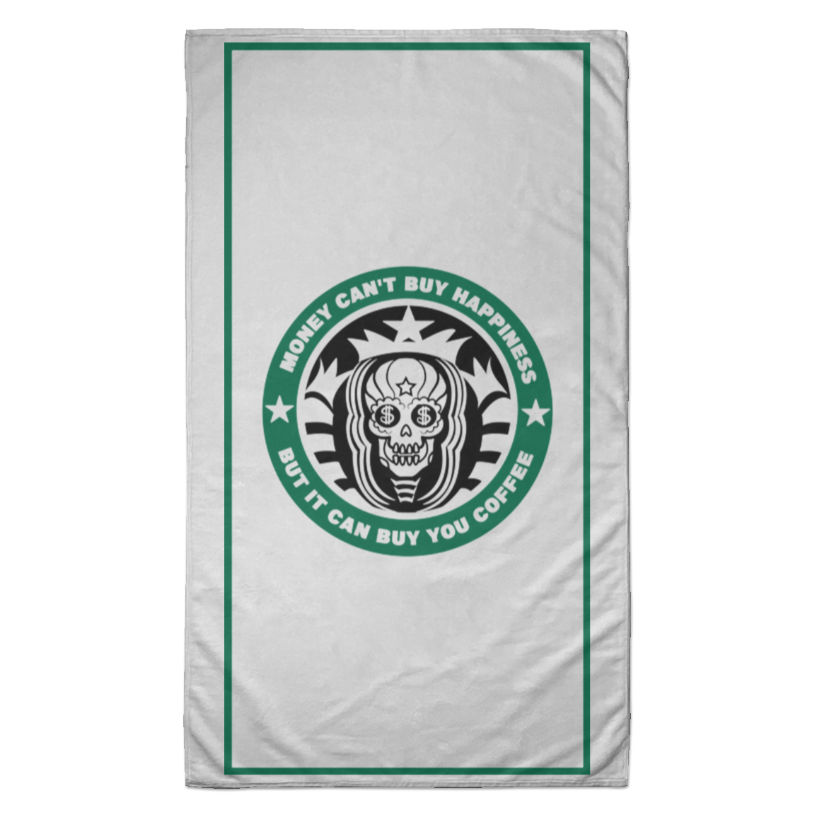 ArtichokeUSA Custom Design. Money Can't Buy Happiness But It Can Buy You Coffee. Towel - 35x60