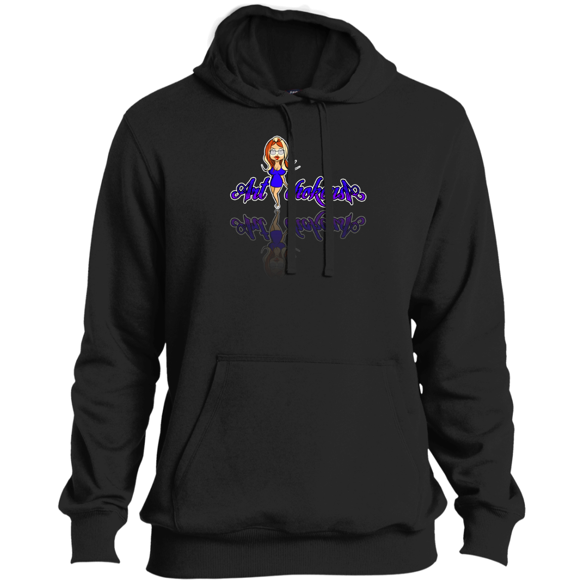 ArtichokeUSA Character and Font Design. Let’s Create Your Own Design Today. Blue Girl. Soft Pullover Hoodie