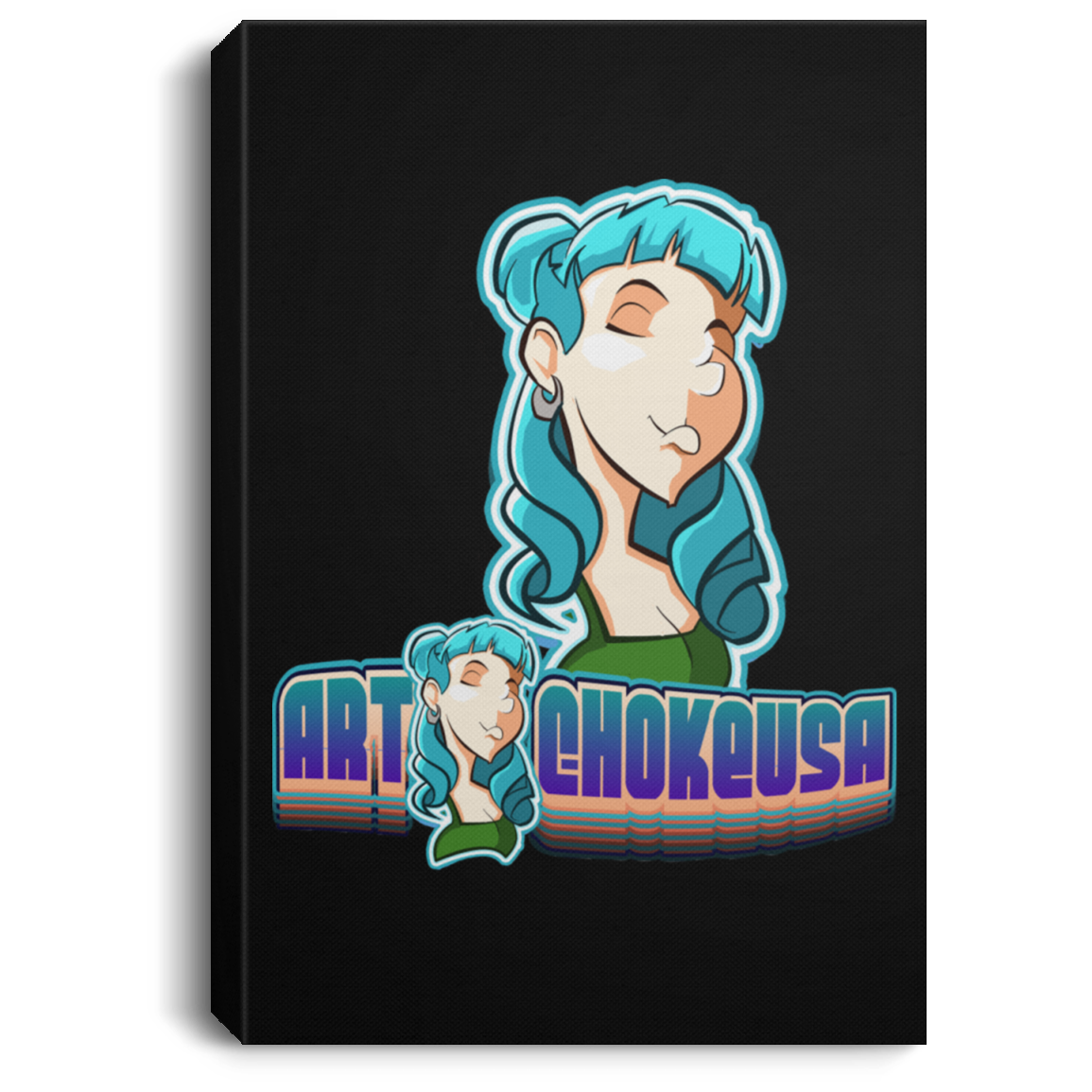 ArtichokeUSA Characters and Fonts. "Shelly" Let’s Create Your Own Design Today. Portrait Canvas .75in Frame