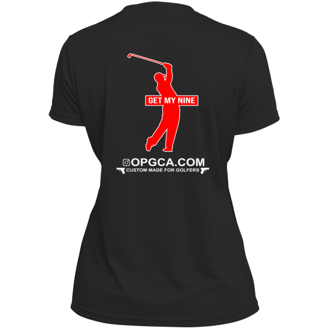 OPG Custom Design #16. Get My Nine. Male Version. Ladies’ 100% polyester V-Neck Tee
