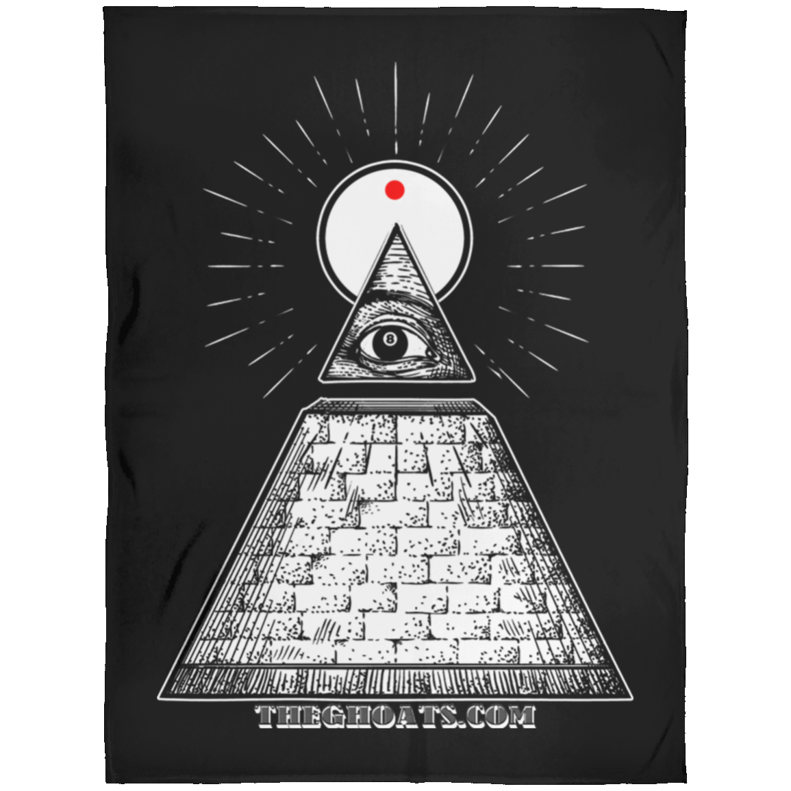 The GHOATS custom design #10. All Seeing Eye. Fleece Blanket 60x80