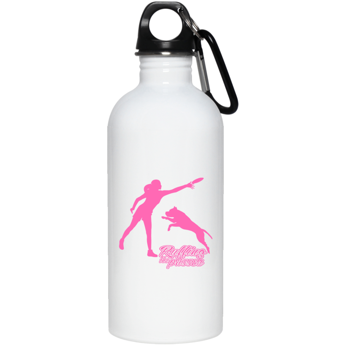 ArtichokeUSA Custom Design. Ruffing the Passer. Pitbull Edition. Female Version. 20 oz. Stainless Steel Water Bottle