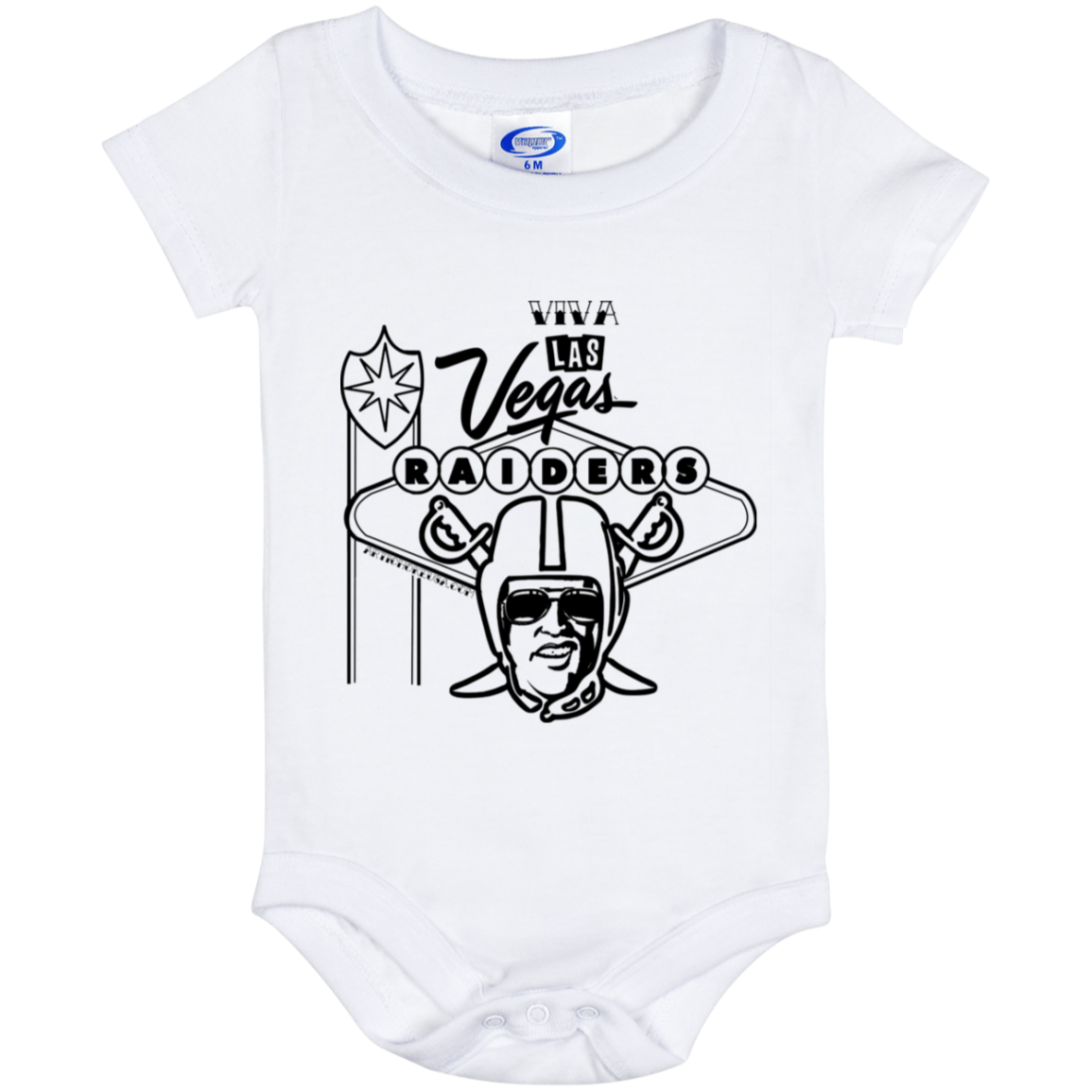 ArtichokeUSA Custom Design. Las Vegas Raiders. Las Vegas / Elvis Presley Parody Fan Art. Let's Create Your Own Team Design Today. Baby Onesie 6 Month