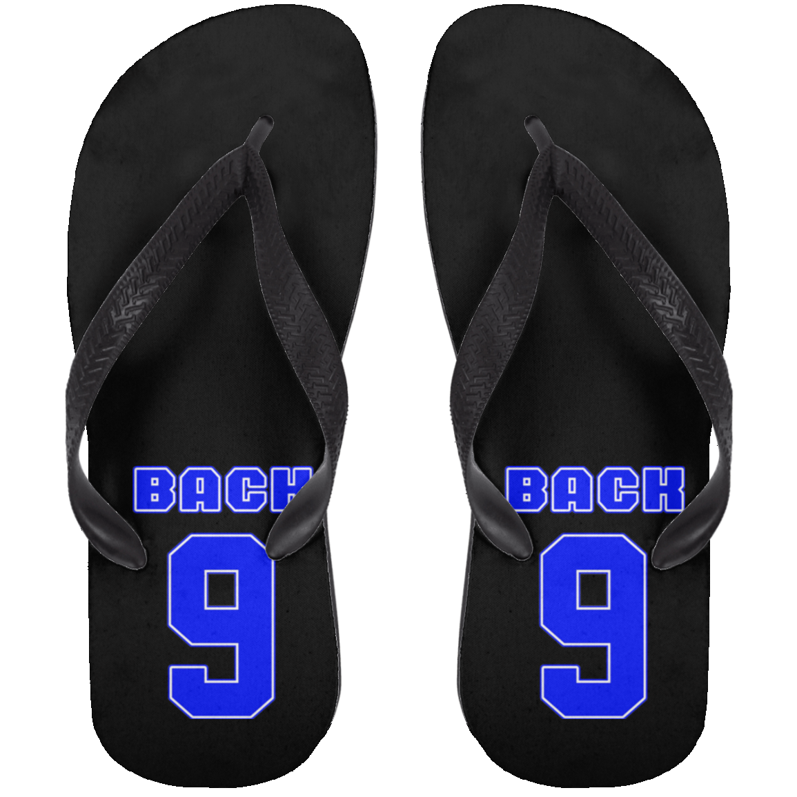 OPG Custom Design #17. Back 9. Adult Flip Flops