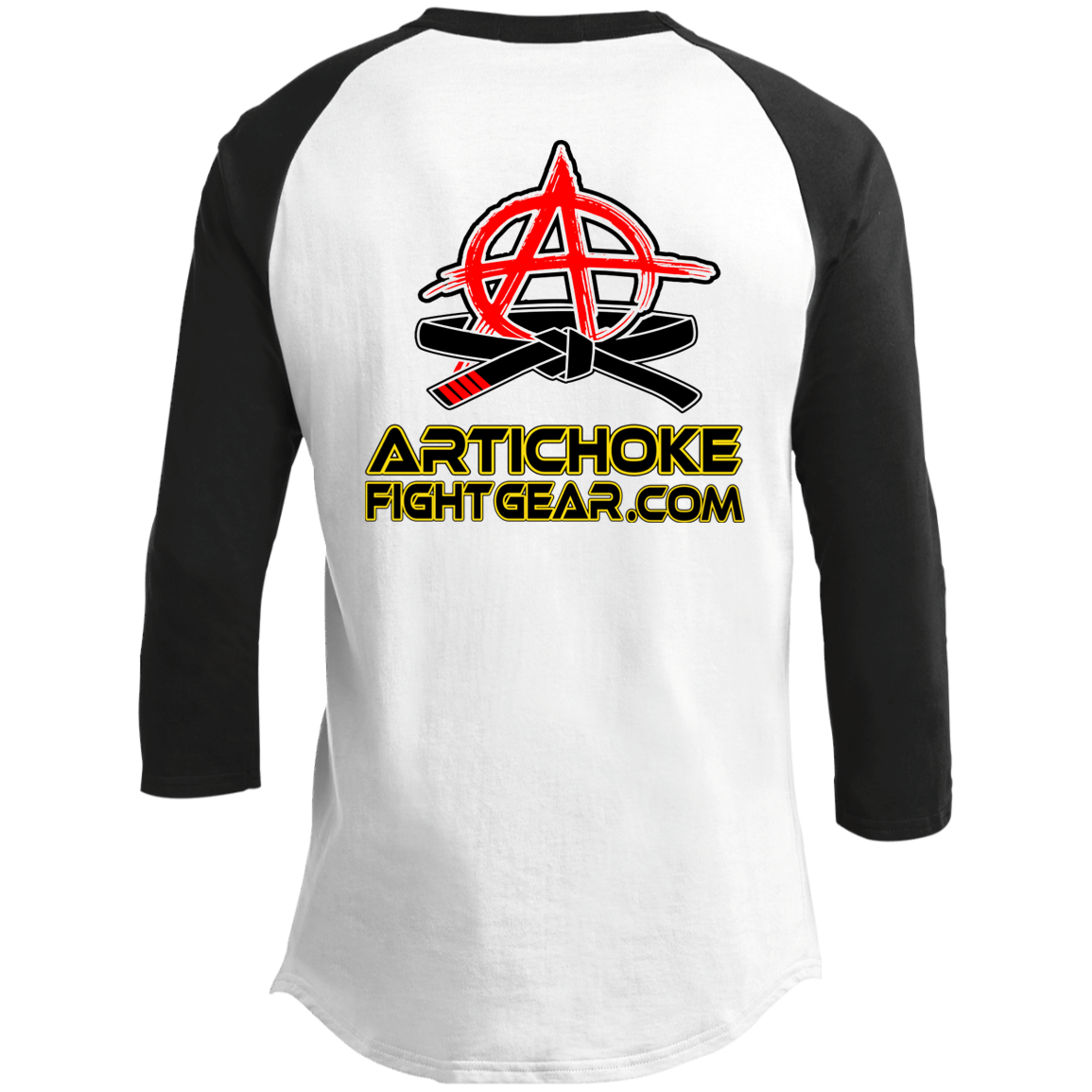 Artichoke Fight Gear Custom Design #7. Choking Hazard. 3/4 Raglan Sleeve Shirt