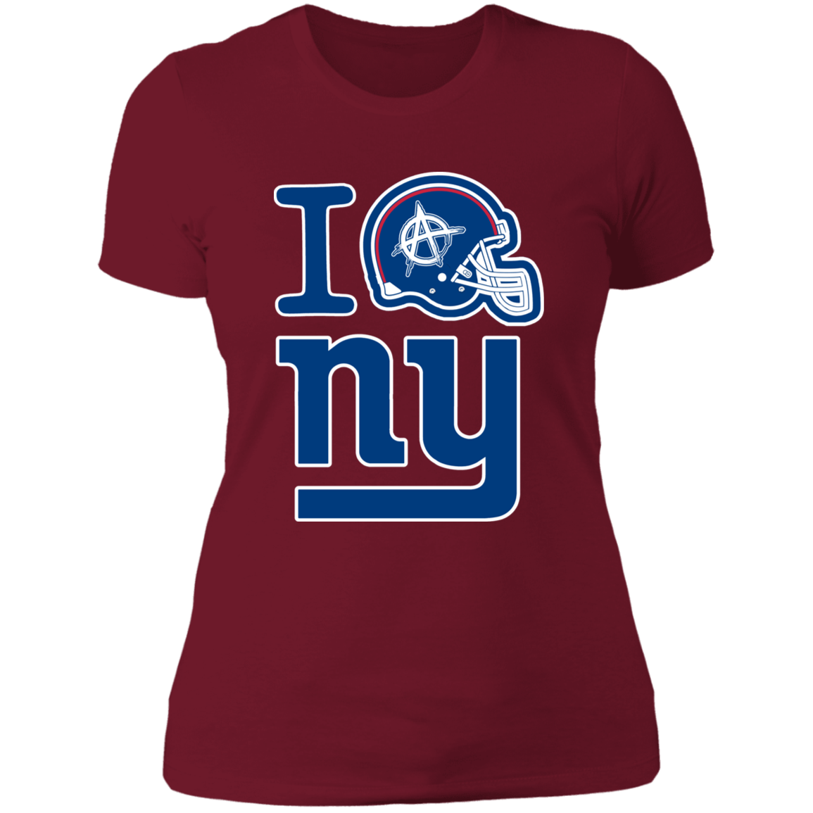 ArtichokeUSA Custom Design. I Helmet NY. Fan Art. Ladies' Boyfriend T-Shirt