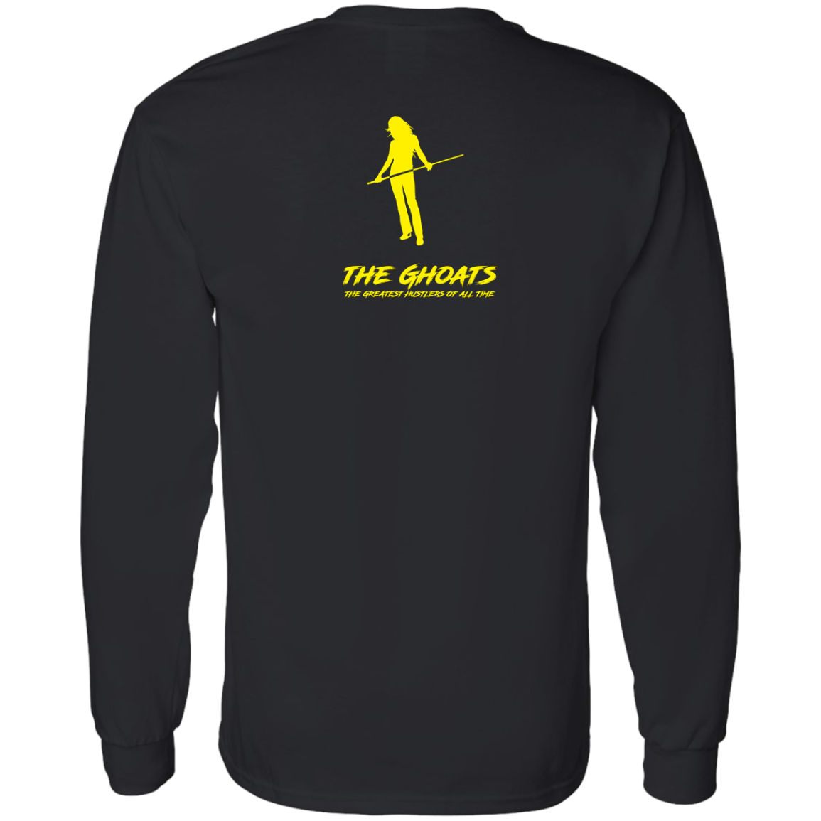 The GHOATS Custom Design. #34 Beware of Sharks. Play at Your Own Risk. (Ladies only version). LS T-Shirt 5.3 oz.