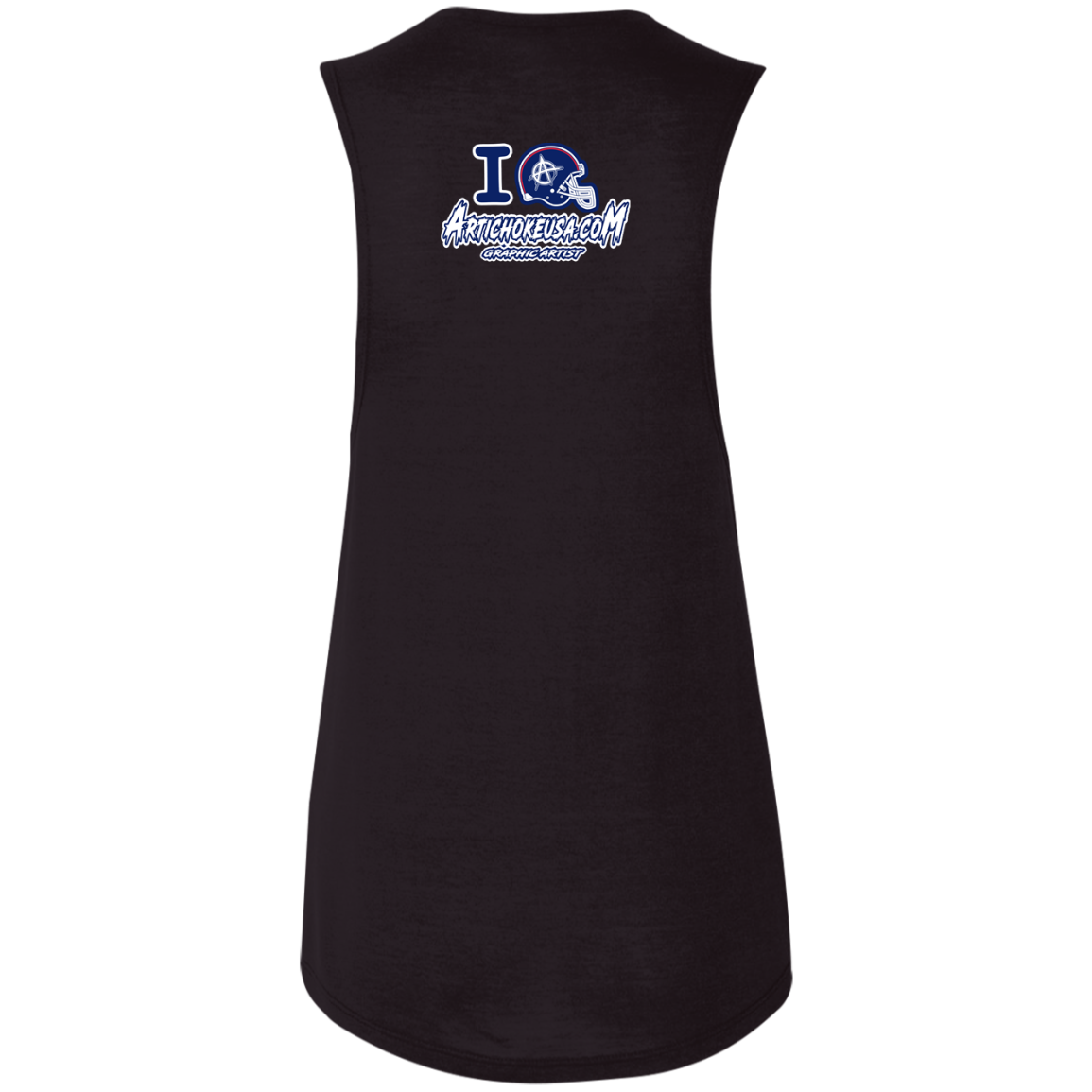 ArtichokeUSA Custom Design. New England Deflatriots. New England Patriots Parody. Ladies' Flowy Muscle Tank