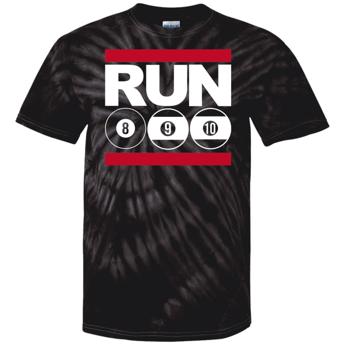The GHOATS Custom Design. #29 run 8 9 10 ball. 100% Cotton Tie Dye T-Shirt