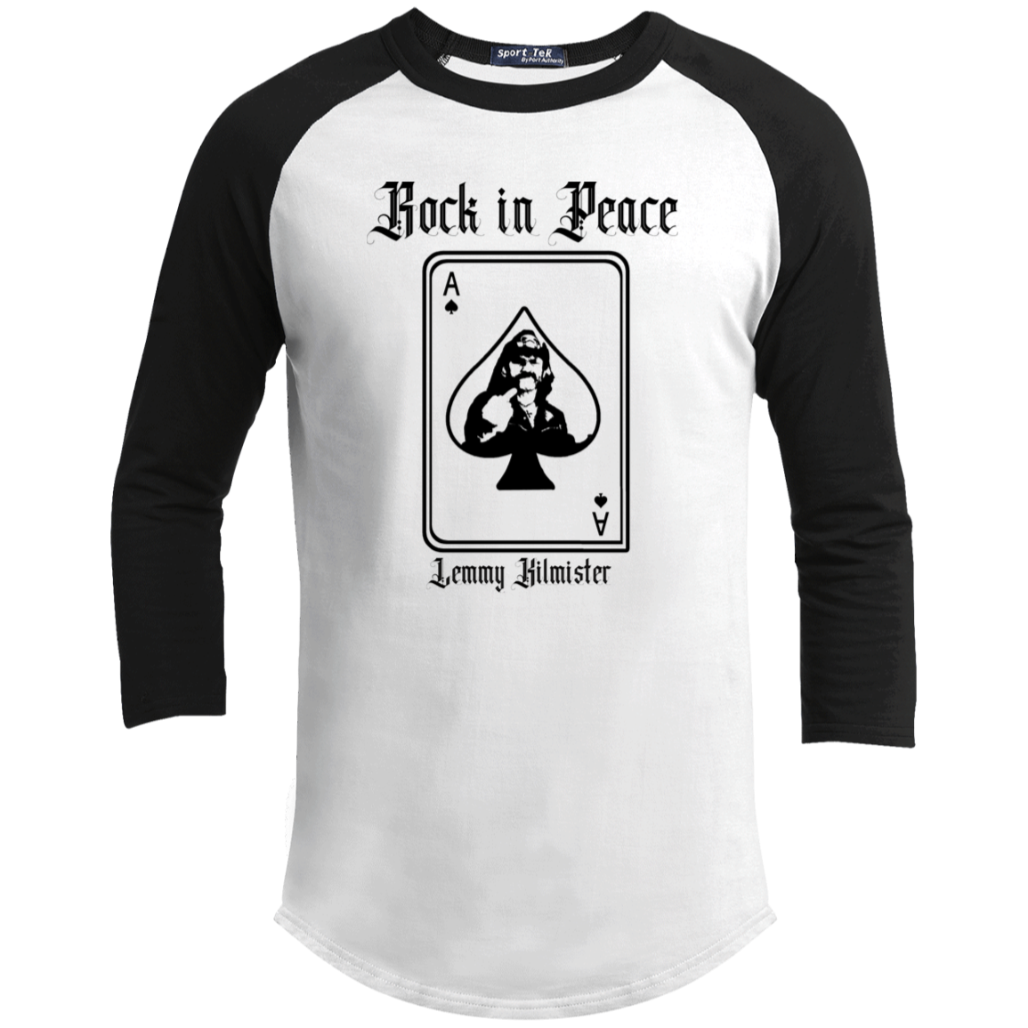 ArtichokeUSA Custom Design. Lemmy Kilmister "Ace of Spades" Tribute Fan Art Version 2 of 2. Youth 3/4 Raglan Sleeve Shirt
