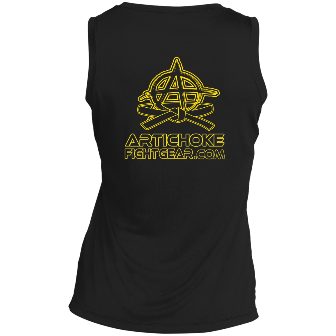Artichoke Fight Gear Custom Design #7. Choking Hazard. Ladies' Sleeveless V-Neck Performance Tee