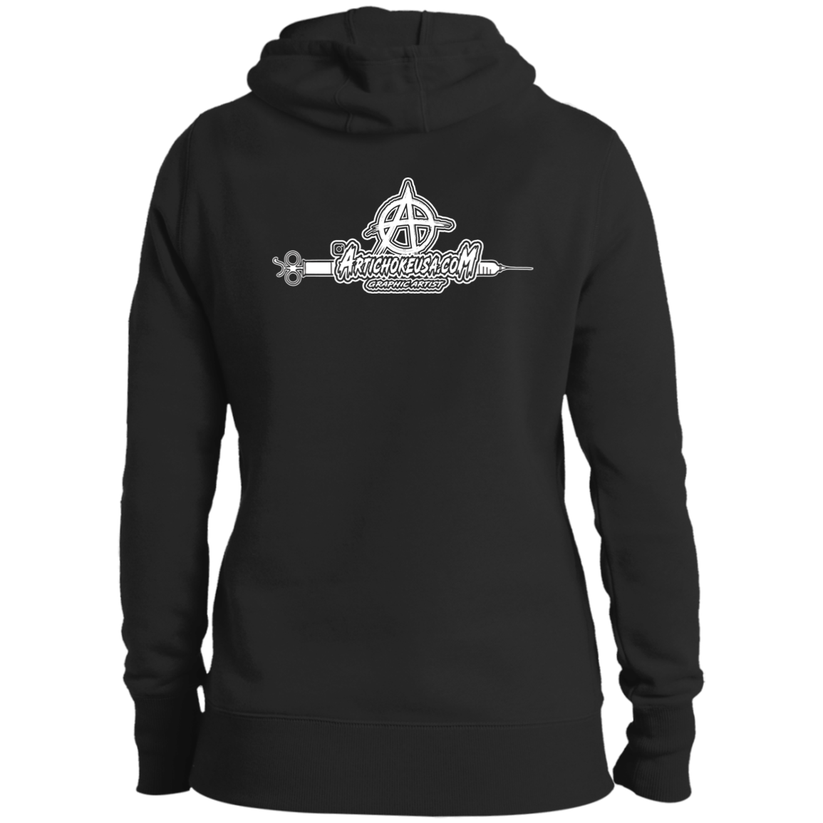 ArtichokeUSA Custom Design. Vaccinated AF (and fine). Ladies' Pullover Hooded Sweatshirt