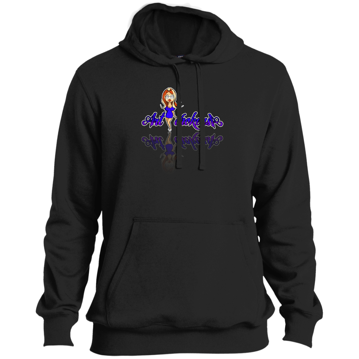 ArtichokeUSA Character and Font Design. Let’s Create Your Own Design Today. Blue Girl. Tall Pullover Hoodie