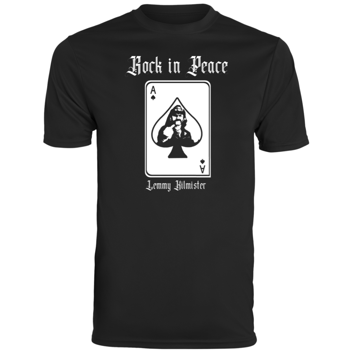 ArtichokeUSA Custom Design. Lemmy Kilmister "Ace of Spades" Tribute Fan Art Version 2 of 2. Men's Moisture-Wicking Tee