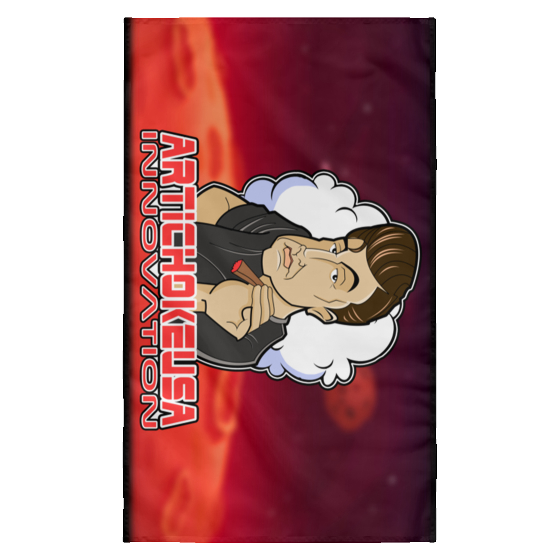 ArtichokeUSA Custom Design. Innovation. Elon Musk Parody Fan Art. Wall Flag