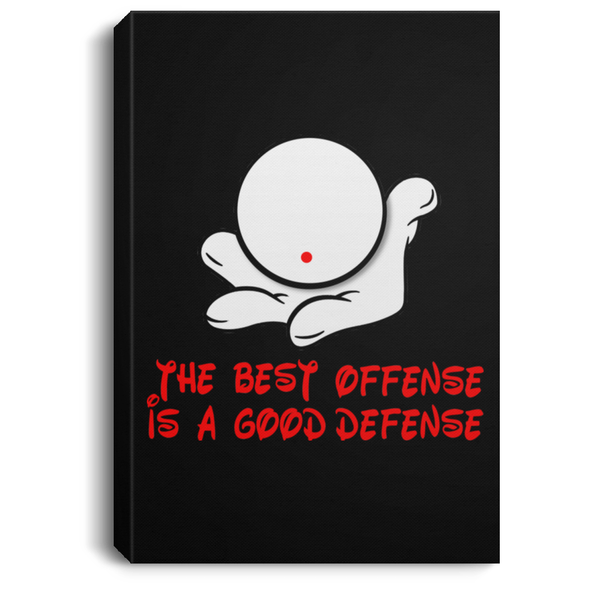 The GHOATS custom design #7. The Best Offence Is A Good Defense. Pool/Billiards. Portrait Canvas .75in Frame