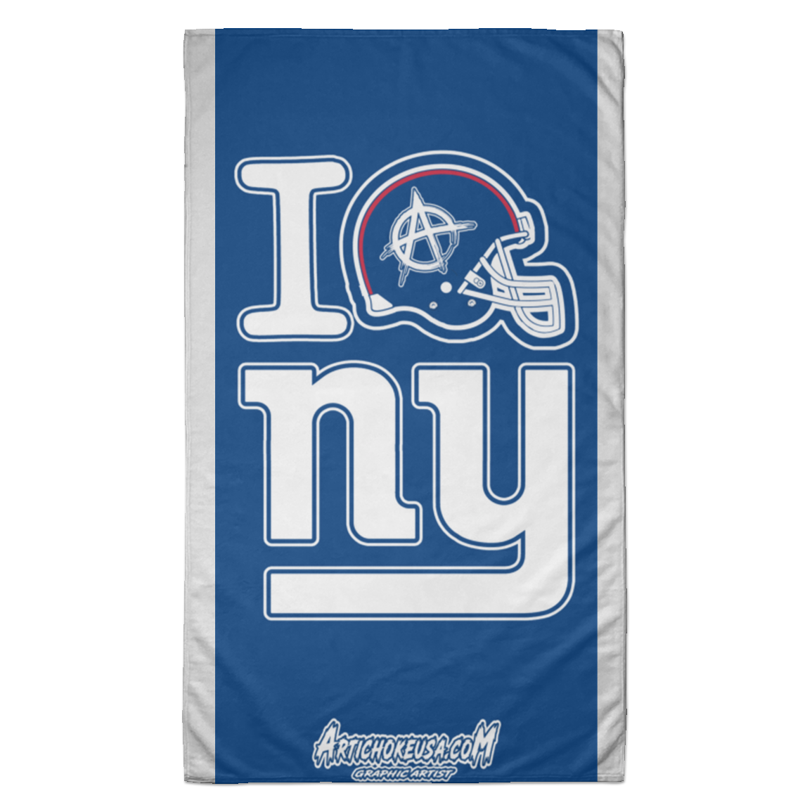 ArtichokeUSA Custom Design. I Helmet NY. Fan Art. Towel - 35x60