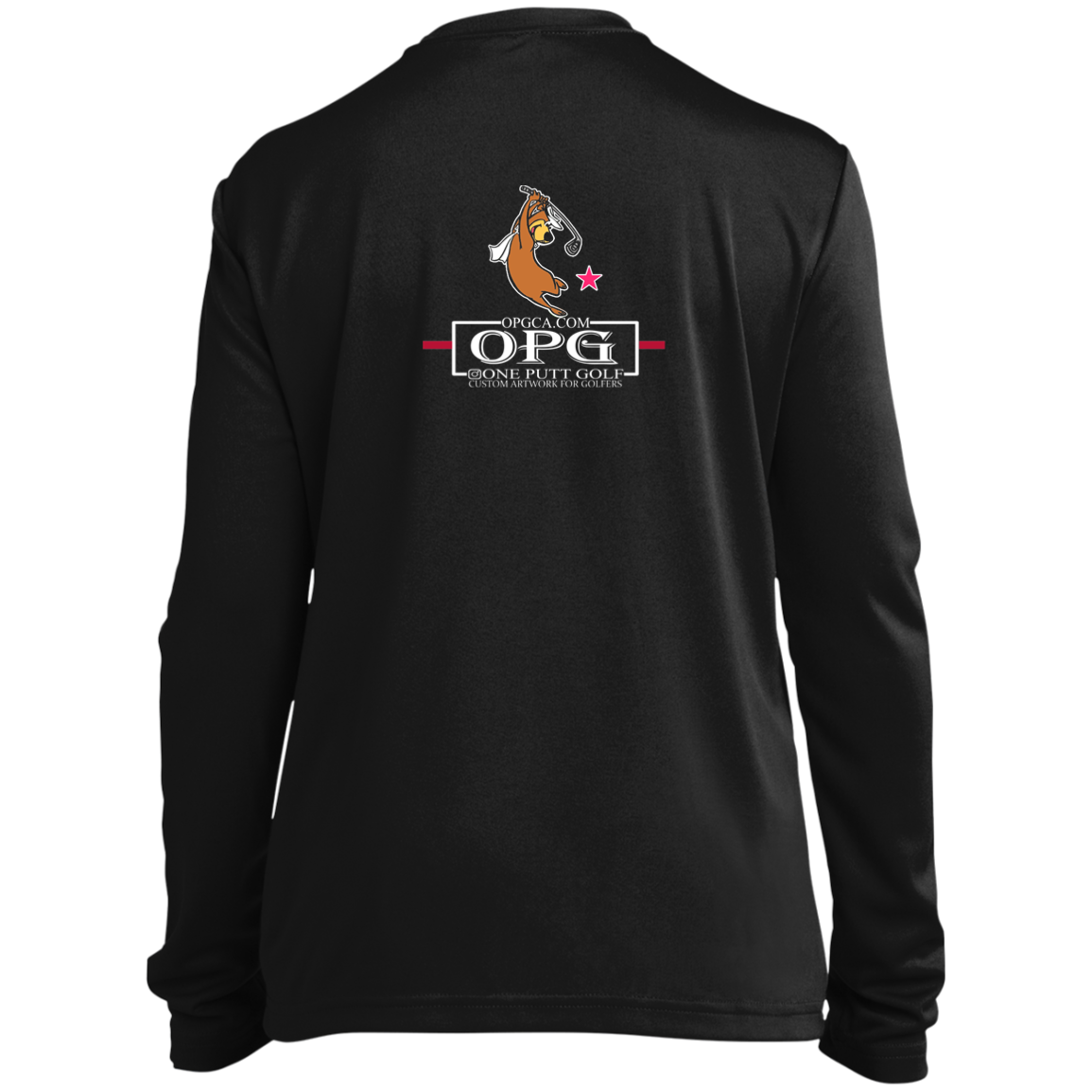 Custom Design #15. Golf Southern California with Yogi Fan Art. Youth 100% Polyester Long Sleeve Tee
