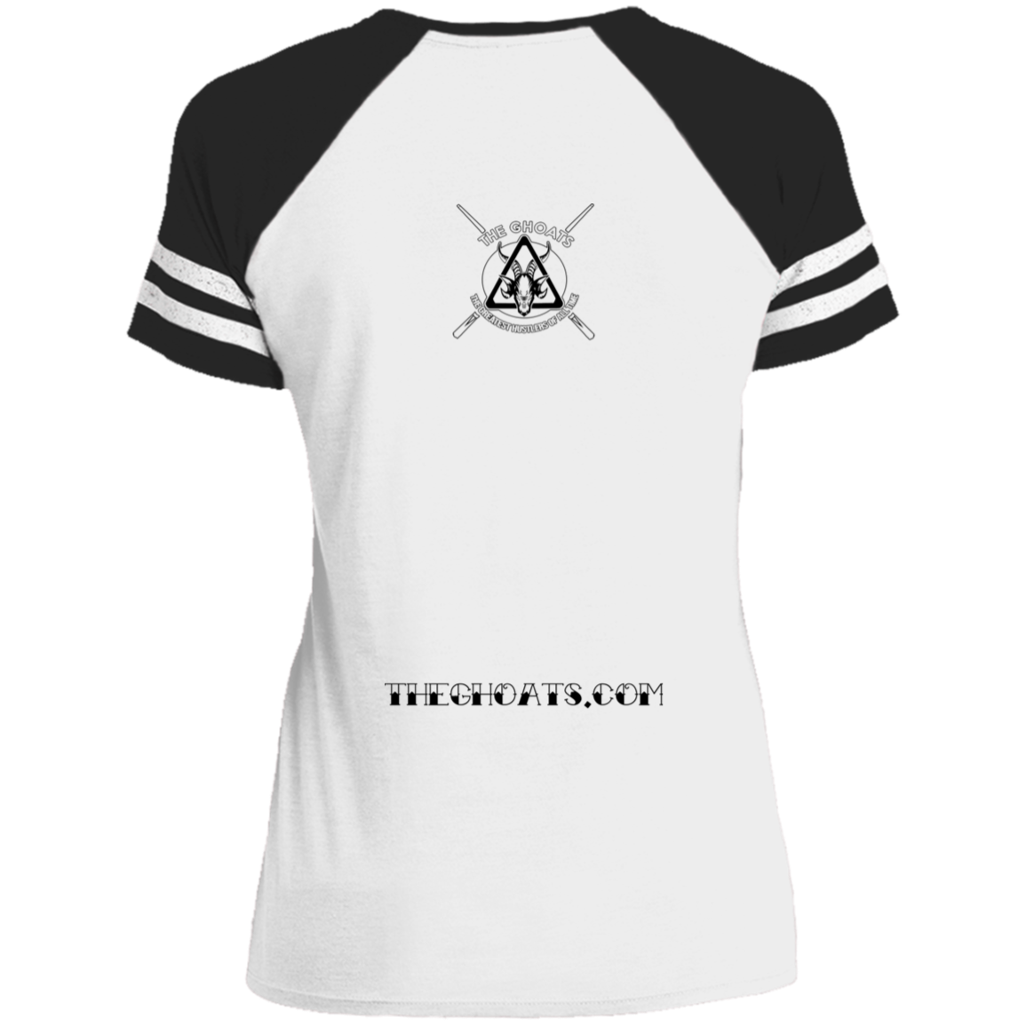 The GHOATS Custom Design. #28 Rack Em' (Ladies only). Ladies' Game V-Neck T-Shirt