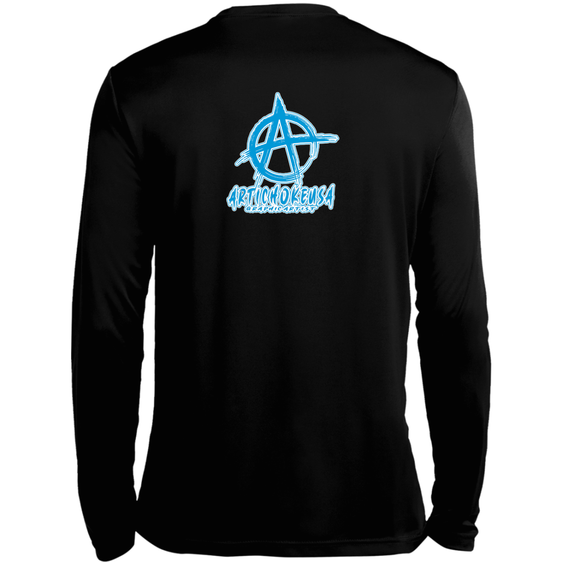 ArtichokeUSA Custom Design. Don't Eat Cookies And Spend Cache! Delete Them! Cookie Monster and Richie Rich Fan Art/Parody. Long Sleeve Moisture-Wicking Tee