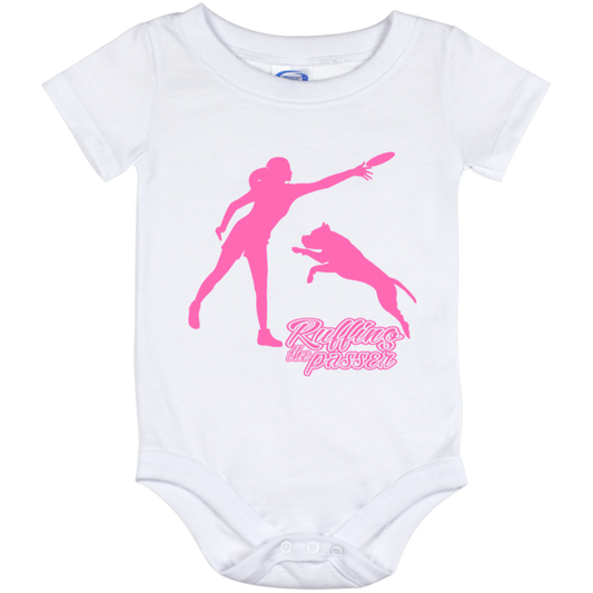 ArtichokeUSA Custom Design. Ruffing the Passer. Pitbull Edition. Female Version. Baby Onesie 12 Month