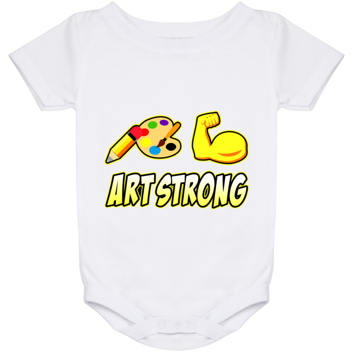 ArtichokeUSA Custom Design. Art Strong. Baby Onesie 24 Month