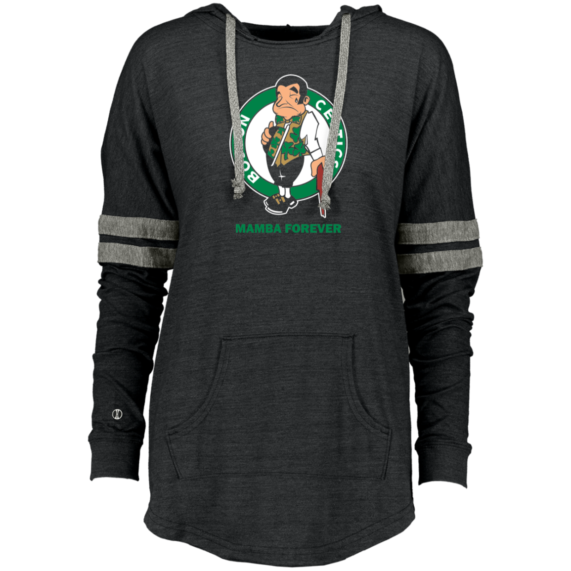 ArtichokeUSA Custom Design. RIP Kobe. Mamba Forever. Celtics / Lakers Fan Art Tribute. Ladies Hooded Low Key Pullover