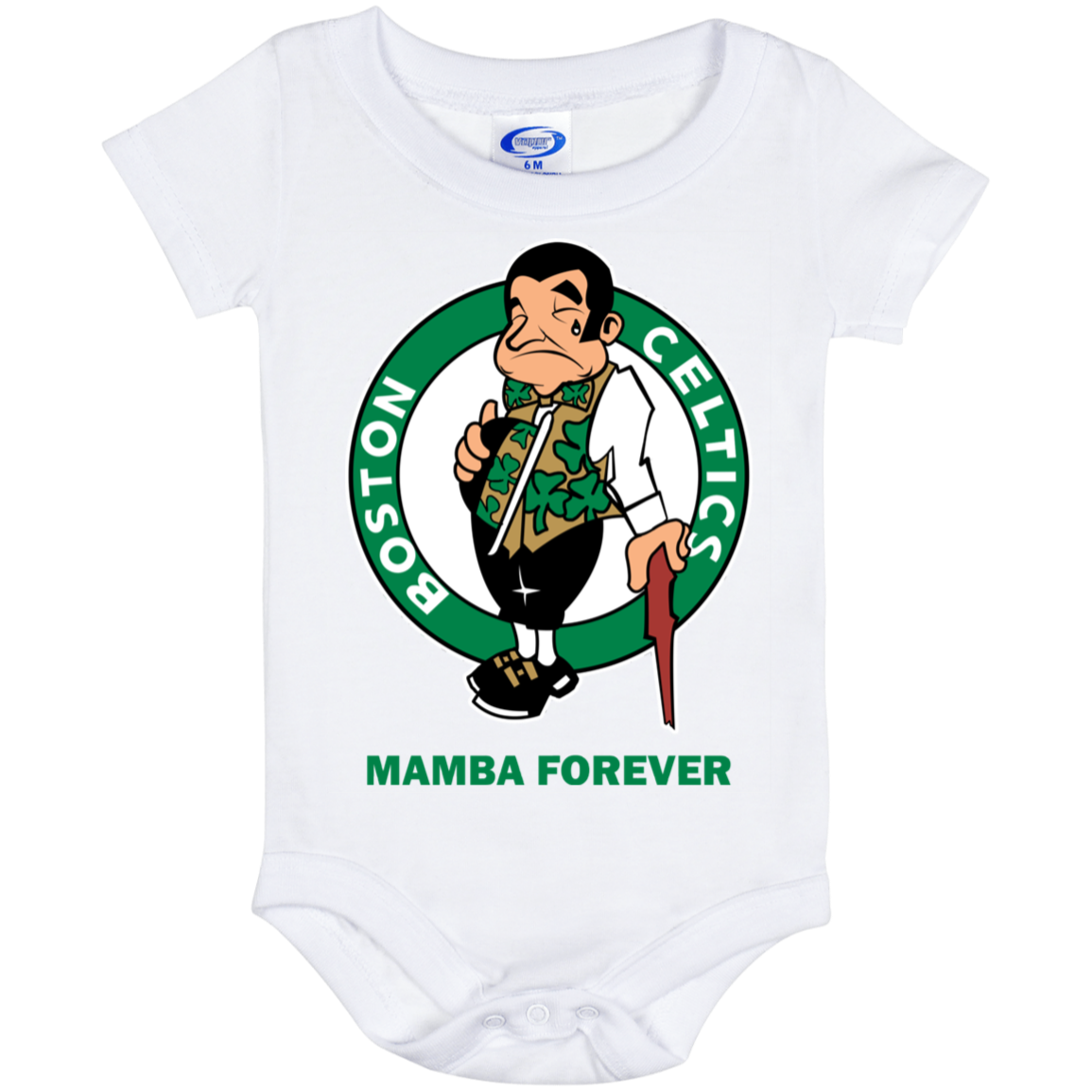 ArtichokeUSA Custom Design. RIP Kobe. Mamba Forever. Celtics / Lakers Fan Art Tribute. Baby Onesie 6 Month