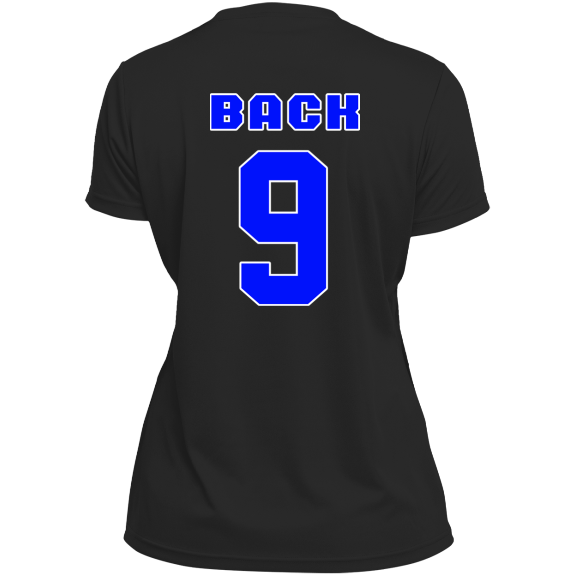 OPG Custom Design #17. Back 9. Ladies’ 100% polyester V-Neck Tee
