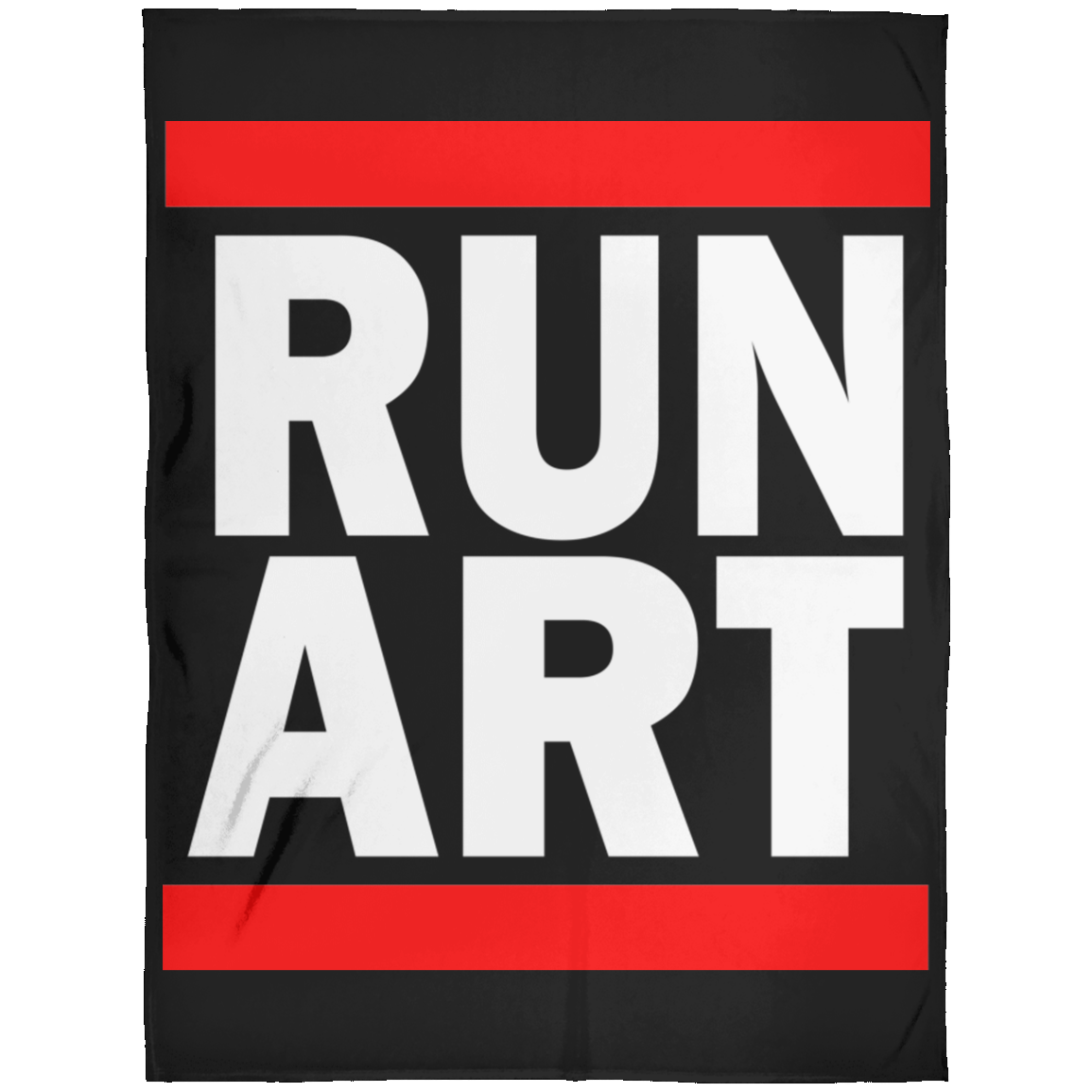 ArtichokeUSA Custom Design. RUN ART. RUN DMC Parody. Fleece Blanket 60x80