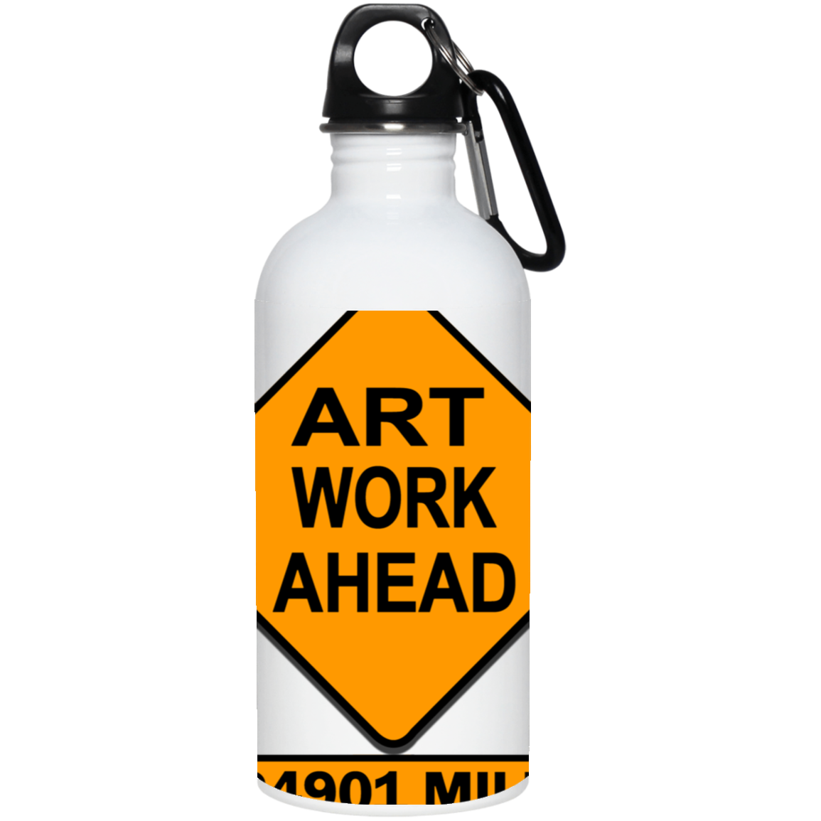 ArtichokeUSA Custom Design. Art Work Ahead. 24,901 Miles (Miles Around the Earth). 20 oz. Stainless Steel Water Bottle