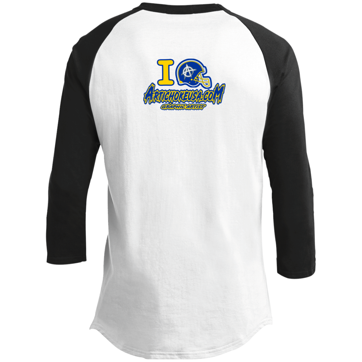 ArtichokeUSA Custom Design. Los Ramgeles. Fan Art. Men's 3/4 Raglan Sleeve Shirt