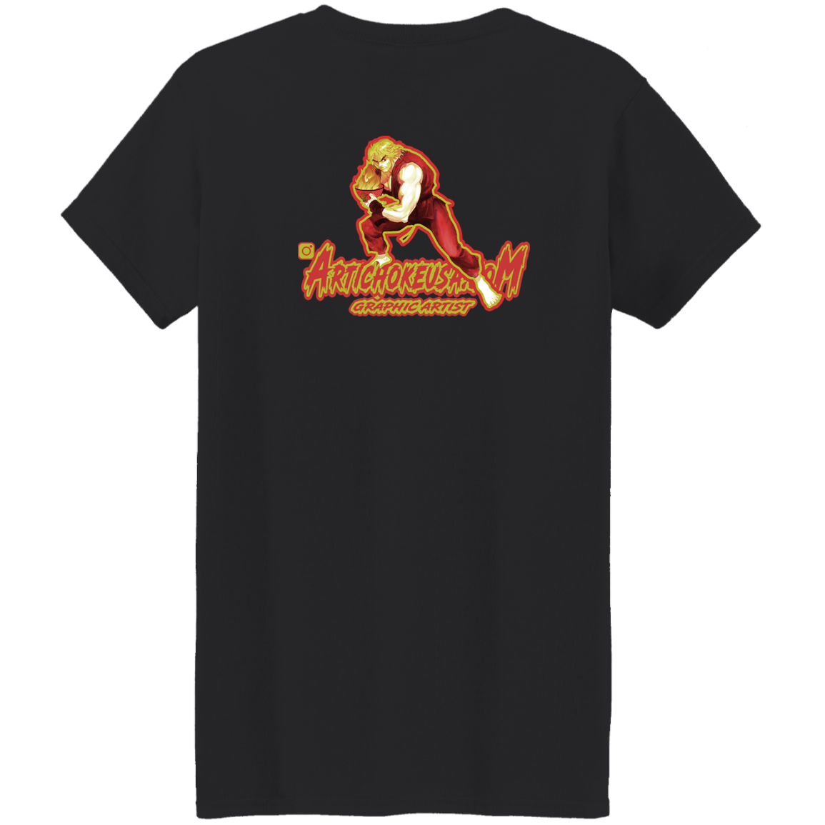 ArtichokeUSA Custom Design. Pho Ken Artichoke. Street Fighter Parody. Gaming. Ladies' 5.3 oz. T-Shirt
