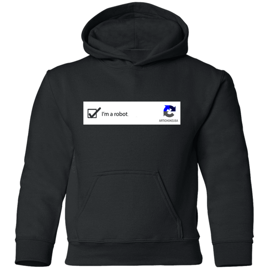 ArtichokeUSA Custom Design. I am a robot. Youth Pullover Hoodie