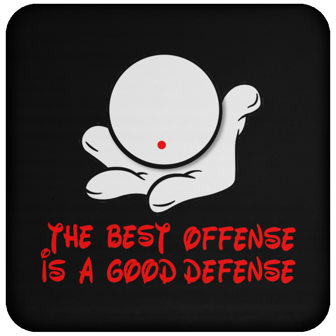 The GHOATS custom design #7. The Best Offence Is A Good Defense. Pool/Billiards. Coaster