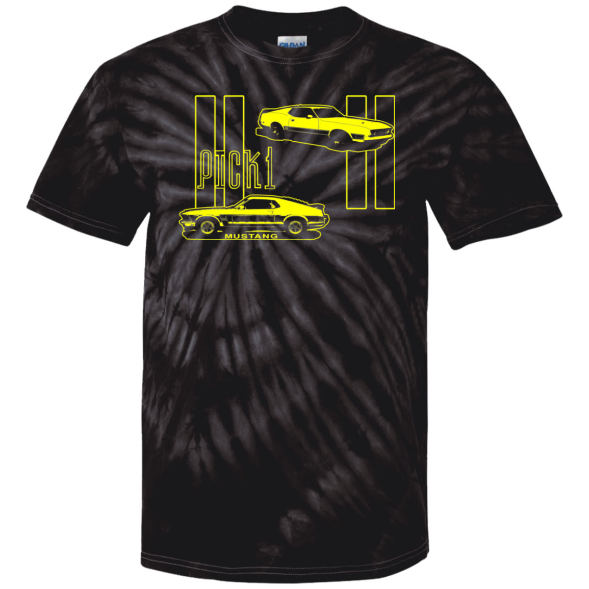 ArtichokeUSA Custom Design. Pick 1 Mustang. Mach 1 Mustang Parody. Cars. Youth Tie Dye T-Shirt