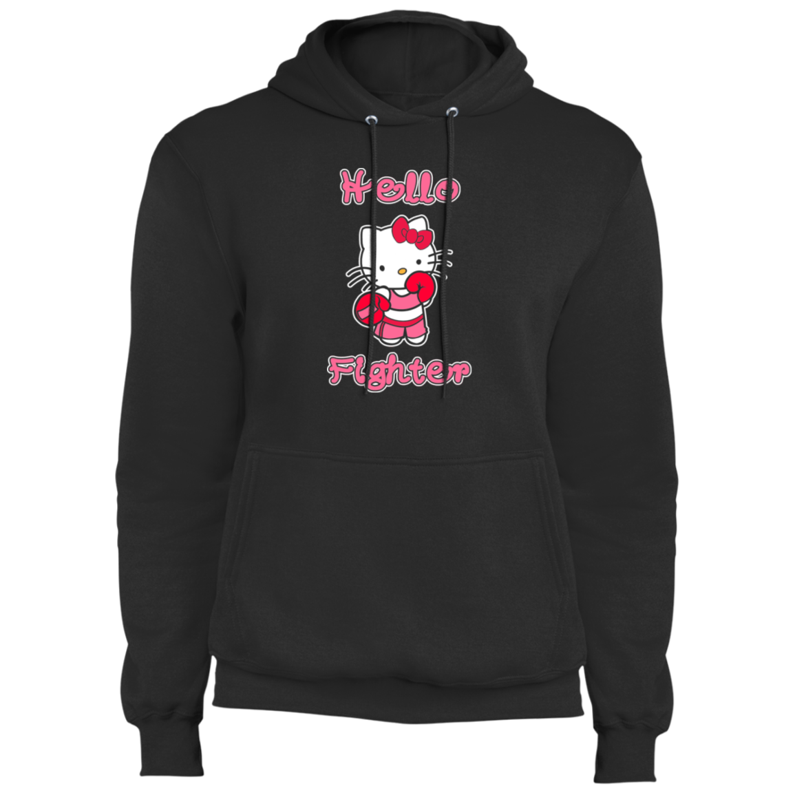 Artichoke Fight Gear Custom Design #13. Hello Fighter. Hello Kitty Parody Fan Art. MMA. Fleece Hoodie