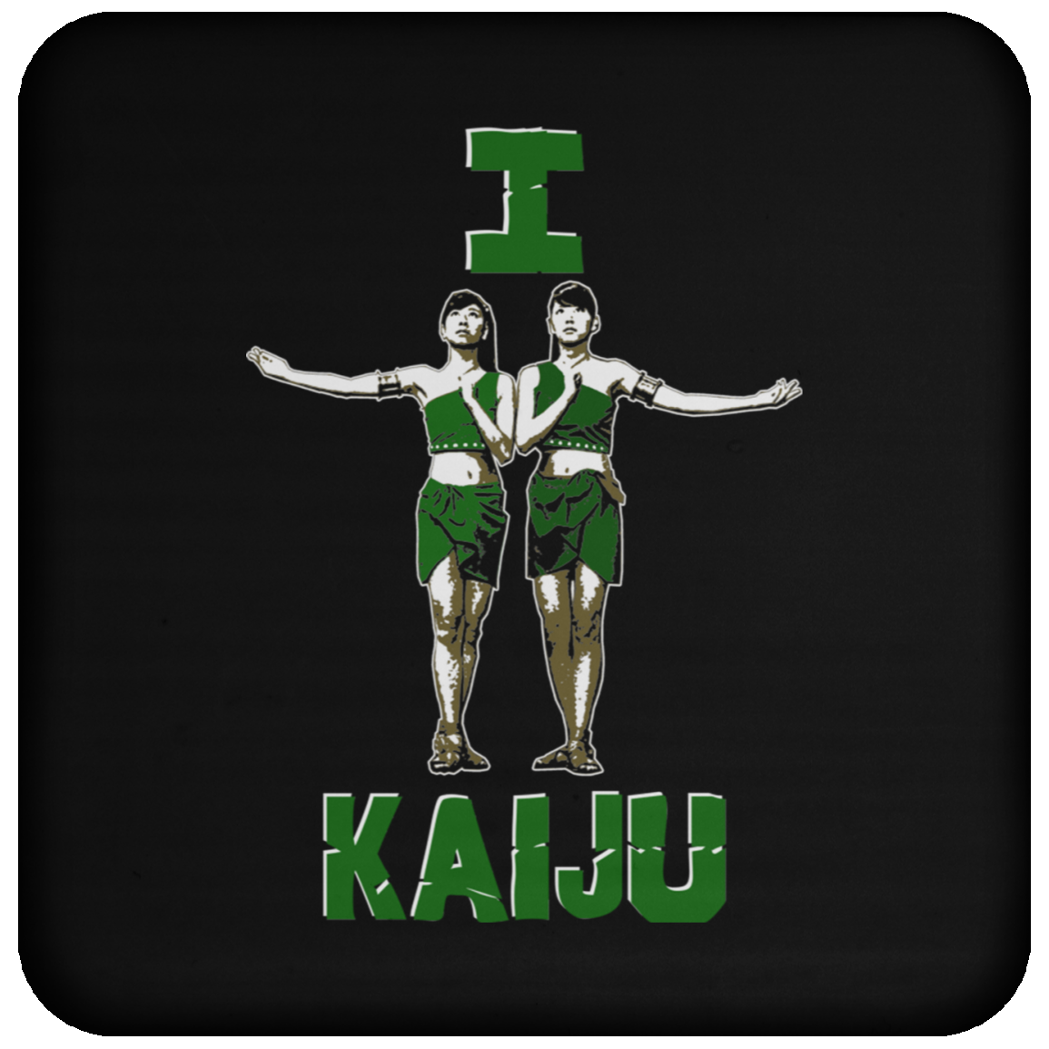 ArtichokeUSA Custom Design. I Heart Kaiju. Fan Art. Coaster