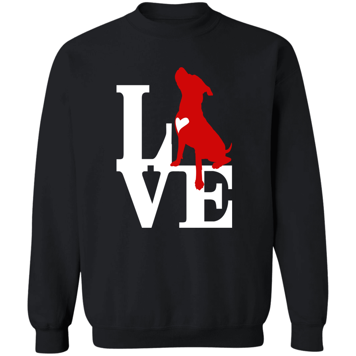ArtichokeUSA Custom Design. Pitbull Love. Crewneck Pullover Sweatshirt