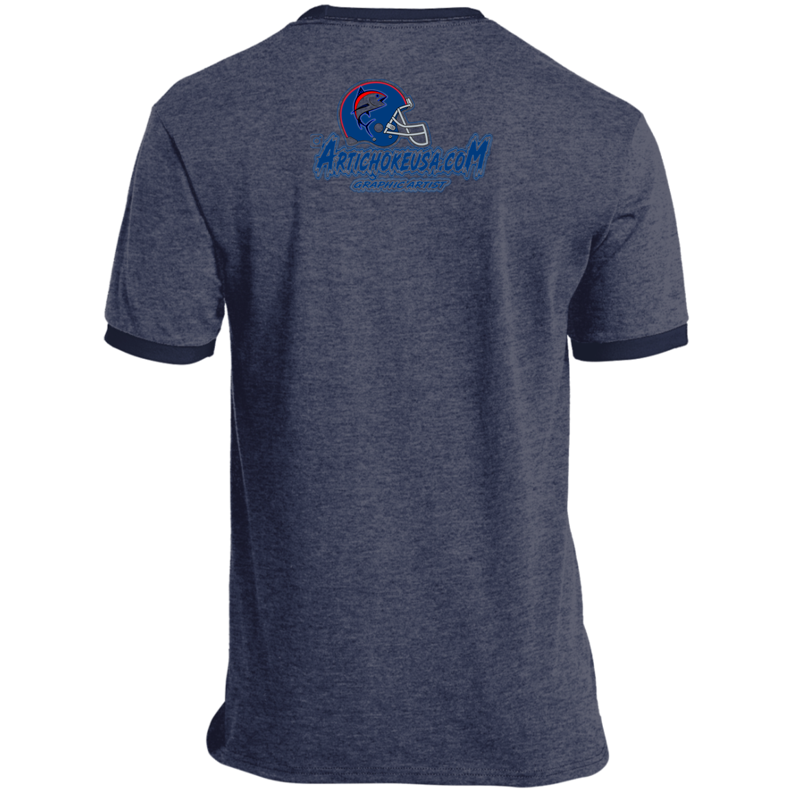 ArtichokeUSA Custom Design. The Big Tuna. Bill Parcell Tribute. NY Giants Fan Art. Ringer Tee