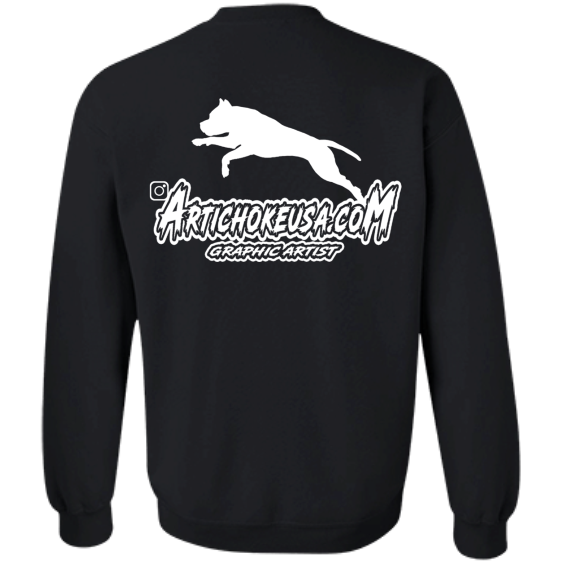 ArtichokeUSA Custom Design. Ruffing the Passer. Pitbull Edition. Male Version. Crewneck Pullover Sweatshirt