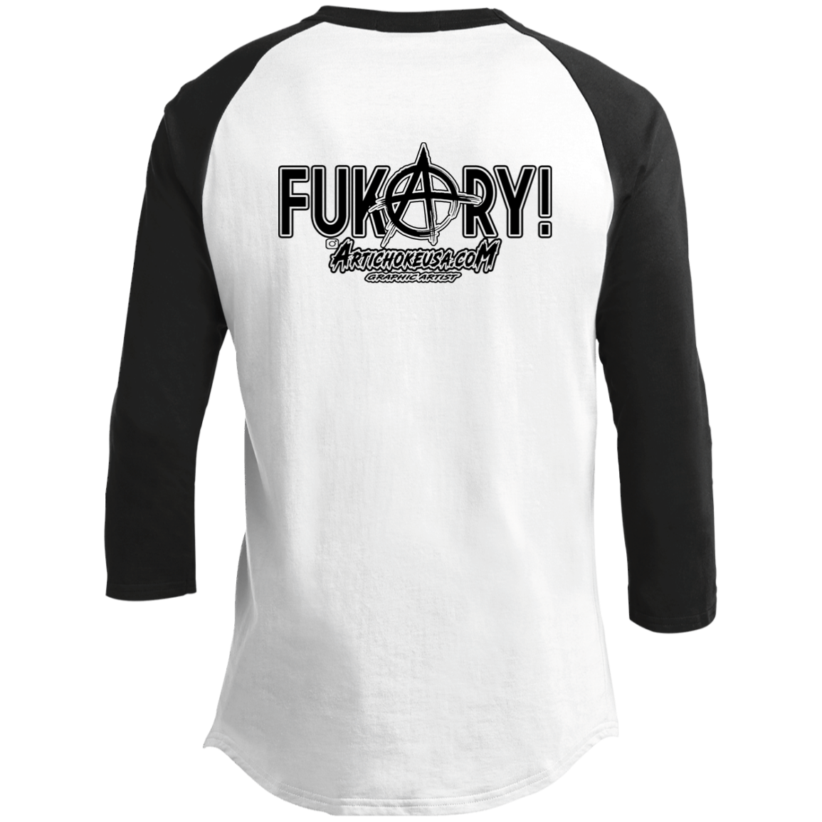 ArtichokeUSA Custom Design. FUKCERY. The New Bullshit. Youth 3/4 Raglan Sleeve Shirt