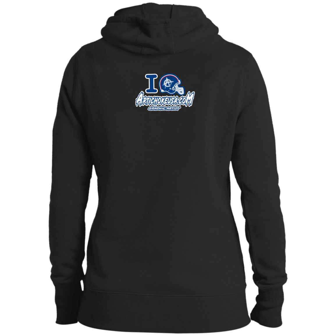 ArtichokeUSA Custom Design. I Helmet NY. Fan Art. Ladies' Pullover Hooded Sweatshirt