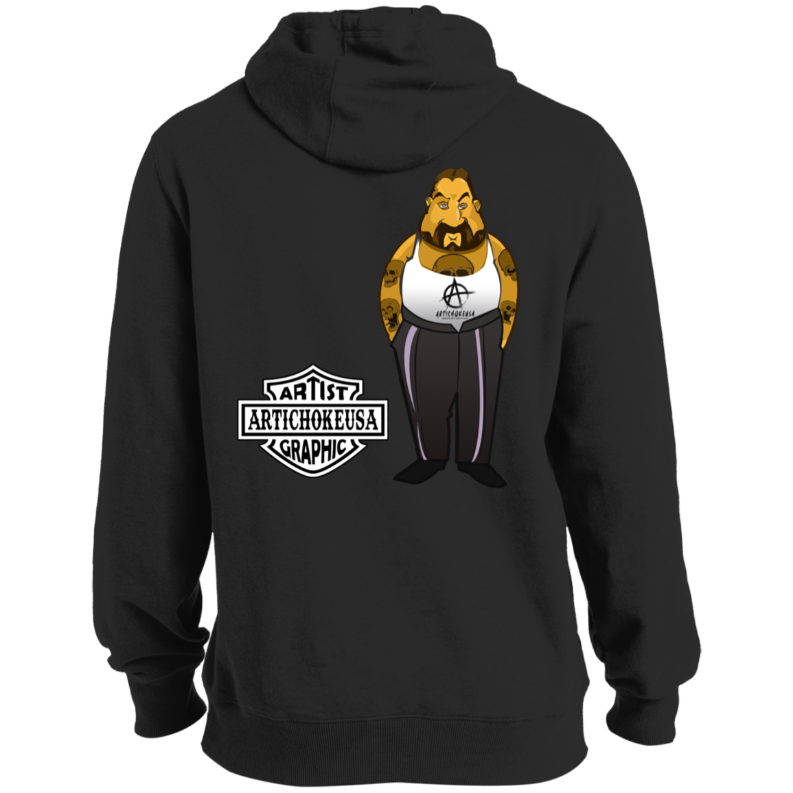 ArtichokeUSA Custom Design. Façade: (Noun) A false appearance that makes someone or something seem more pleasant or better than they really are. Tall Pullover Hoodie