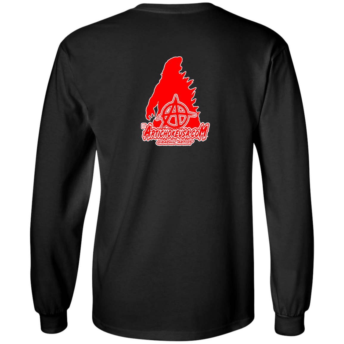 ArtichokeUSA Custom Design. Godzilla. Long Live the King. (1954 to 2019. 65 Years! Fan Art. Youth LS T-Shirt