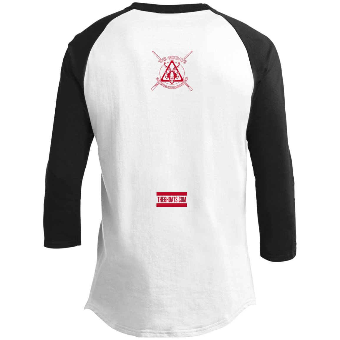 The GHOATS Custom Design. #29 run 8 9 10 ball. Youth 3/4 Raglan Sleeve Shirt