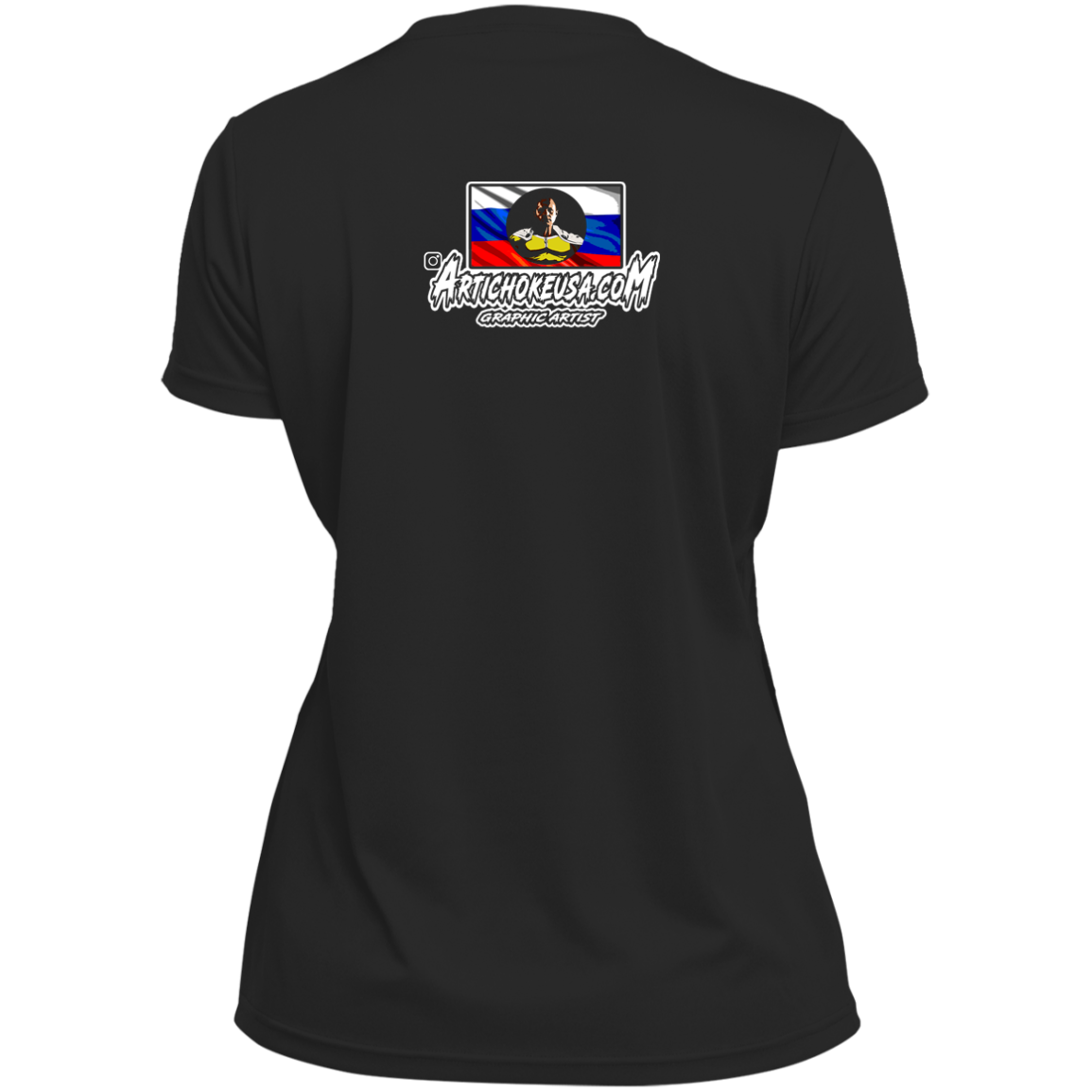 ArtichokeUSA Custom Design. One Punch Fedor. Fedor Emelianenko/One Punch Man Fan Art. Ladies’ Moisture-Wicking V-Neck Tee